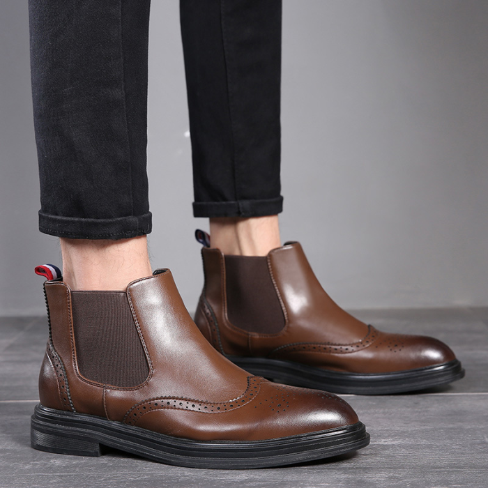 Men's Shoes 2020 Autumn Leather Chelsea Boots