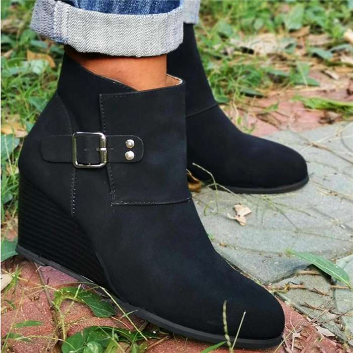 Fashion High Heel Pointed Martin Boots
