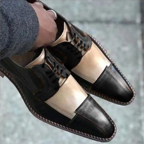 Men'S Leather Patchwork Dress Shoes
