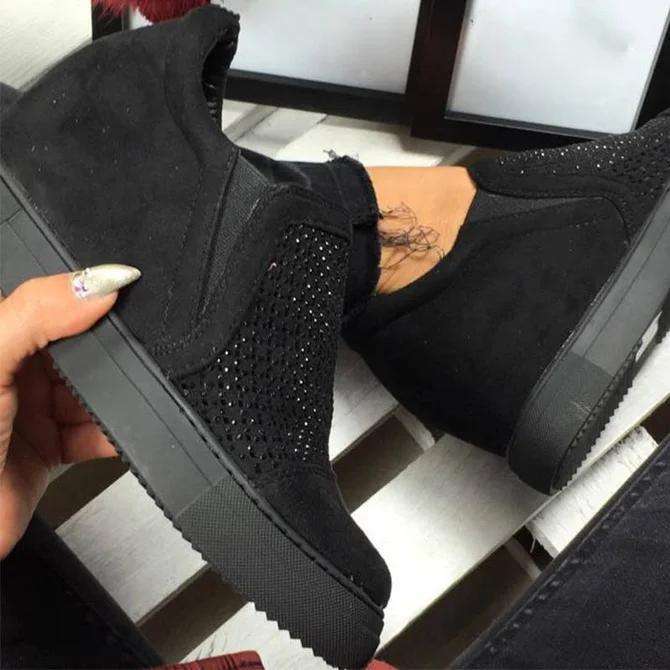 Women's Hollow Suede Boots