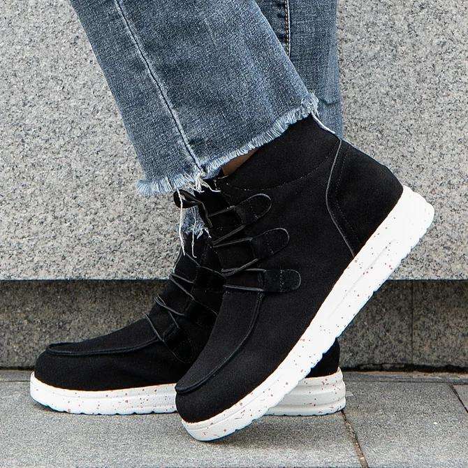 Lace-Up Artificial Leather Casual Boots