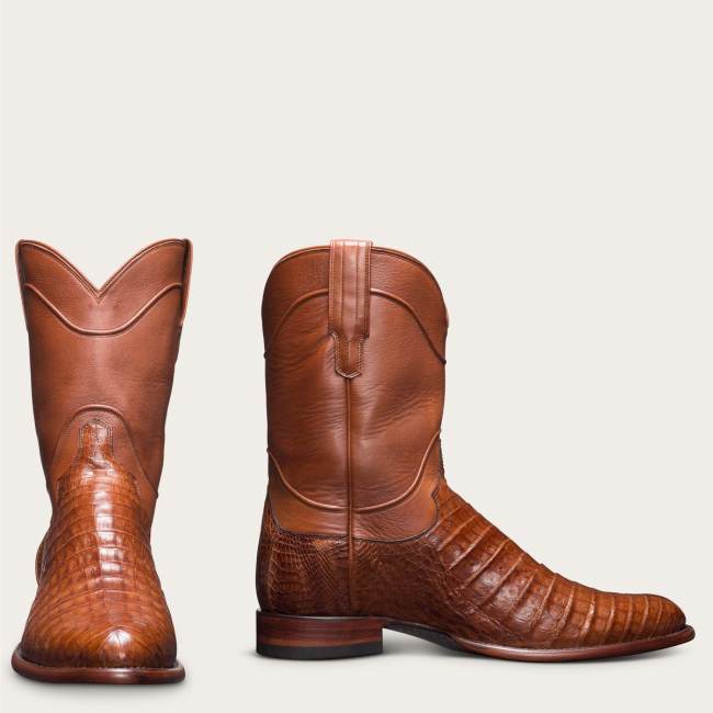 Men's Vintage Leather Shorter Heel Simpler Boots
