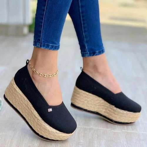 Women's Casual Platform Wedge Loafers