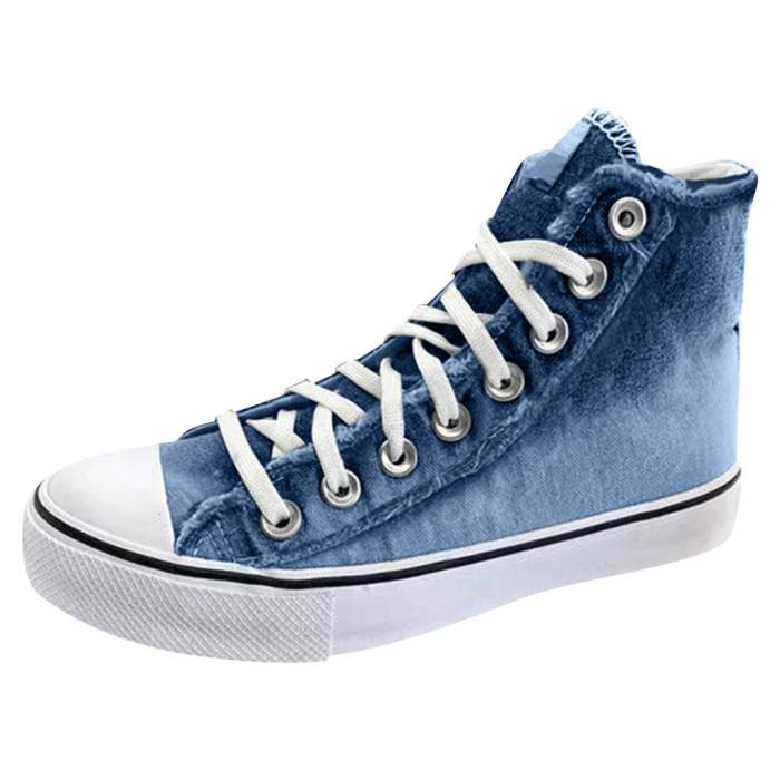 Denim  style canvas Sneakers