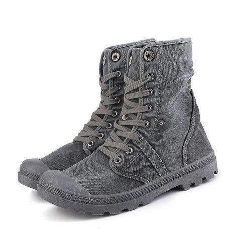 Men Casual Lace-Up Mid-Calf Boots