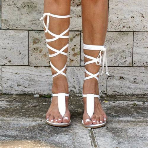 Open-Toe Strap Roman Wind Straps Toe Flat Sandals