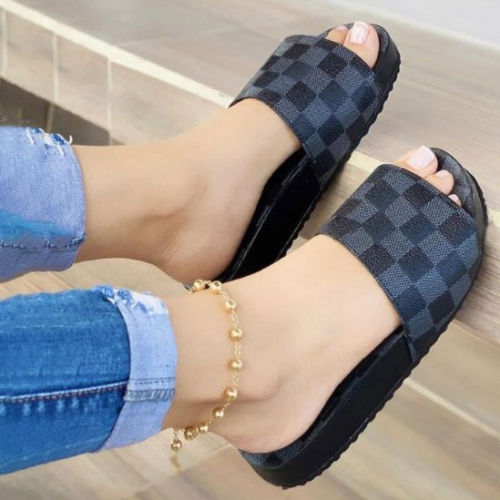 Women's Fashion Plaid Comfortable Casual Slippers