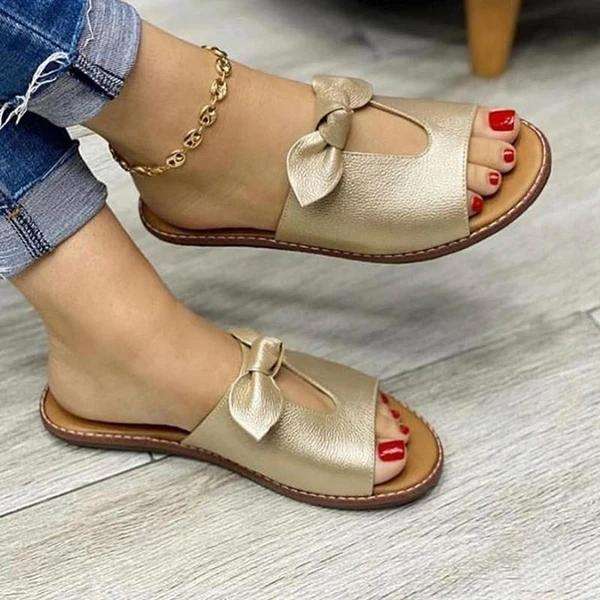 Women's Casual Bow Flat Slippers