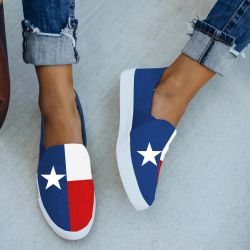 Women's Comfy Red Star Slip-On Sneaker