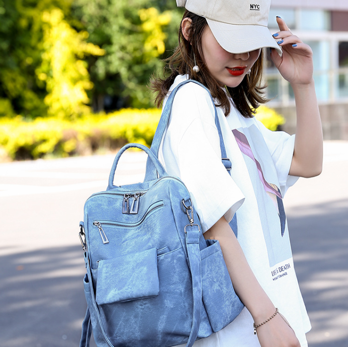 2020 New And Fashional Woman City-Style PU Backpack Shoulder Bag