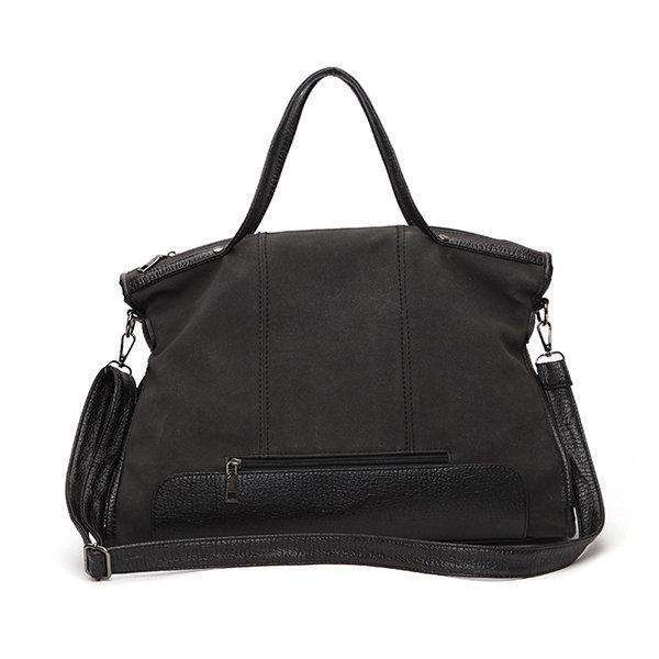 Large Capacity Handbag Solid Stitching Casual Crossbody Bag