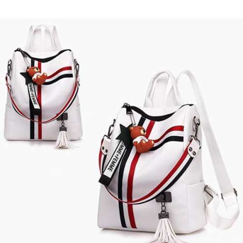 Women's Backpack Stylish Color Block Large Capacity Bag