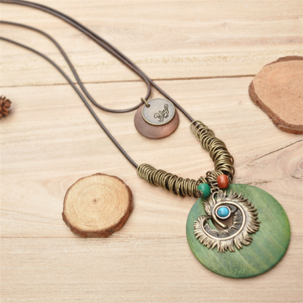 Casual Round Alloy Vintage Necklace