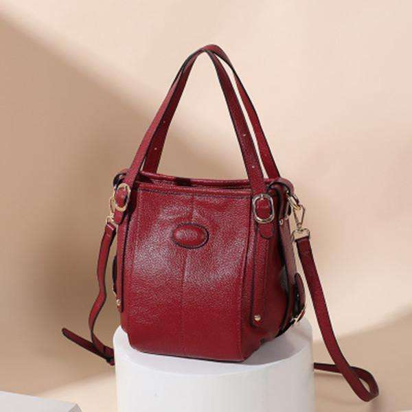 Women Genuine Leather Large Capacity Handbag Crossbody Bag