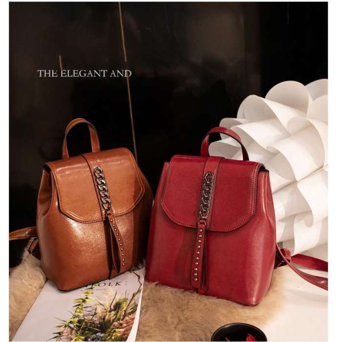 Lokeeda Bag: 2020 New And Fashional Woman Leather Travel Backpack
