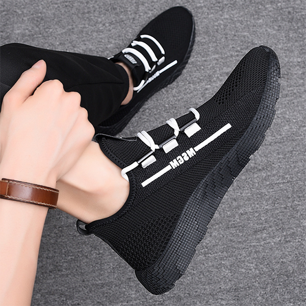 Men's New Summer Fahion Solid Color Breathable Casual Sports Shoes