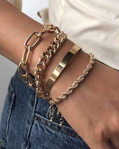Simple 4PCS Layer Bracelets