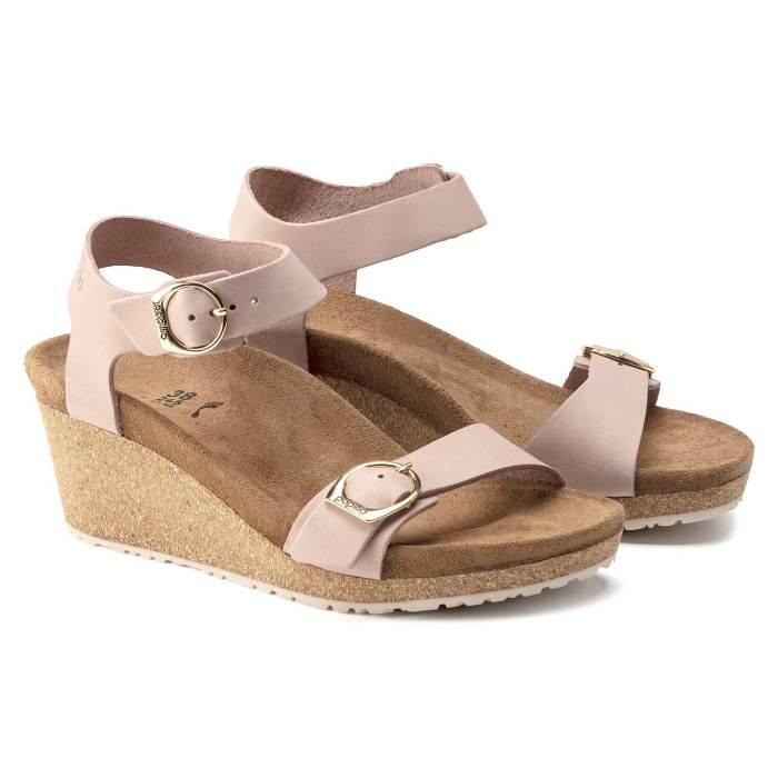 Women'S Comfort Buckle Leather Wedge Shoes