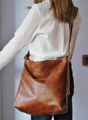 Women Tan Convertible Leather Backpack Shoulder Bag