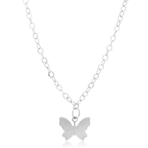 Women Fashion Simple Alloy A Butterfly One Size Necklaces