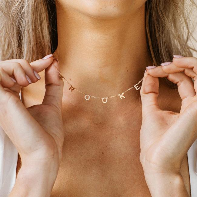 Tiosebon Letter DIY Necklace