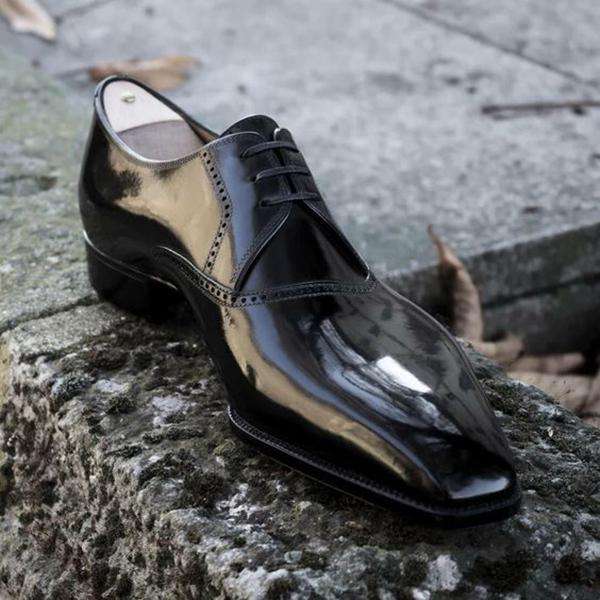 Black Oxford Leather Dress Shoes
