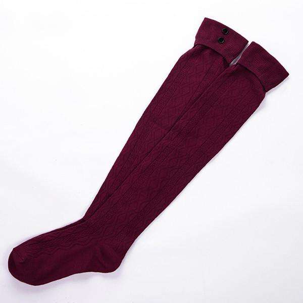 Knitted Long Thigh High Socks One Size