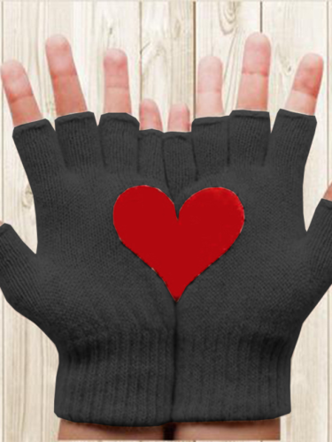 Valentine's Day Couple Loves Printed Gloves