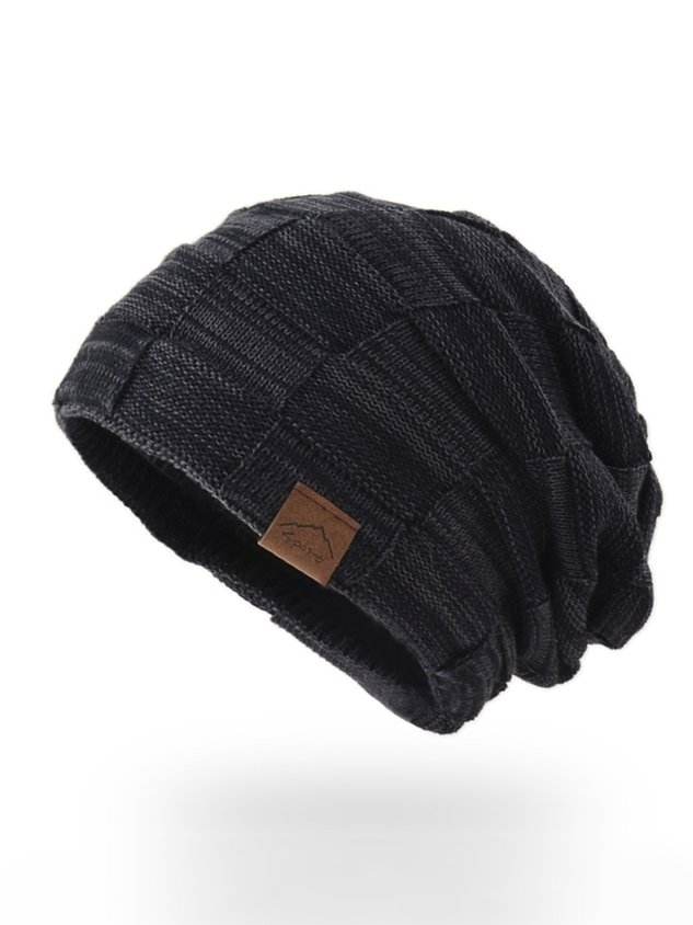 Casual Mixed Color Knitted Warm Hat