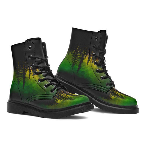 Casual Forest Print Martin Ankle Boots