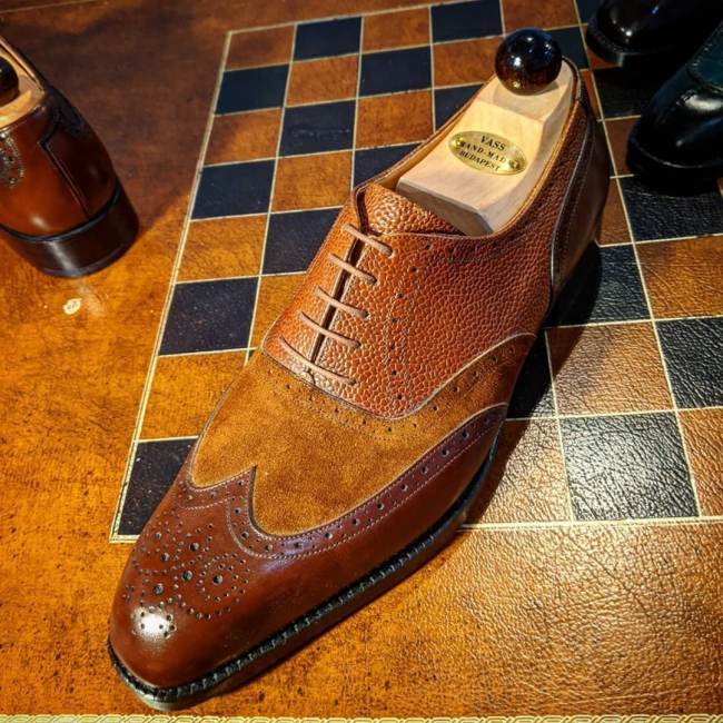 Men's Oxford Wingtips Antique Combination Shoes