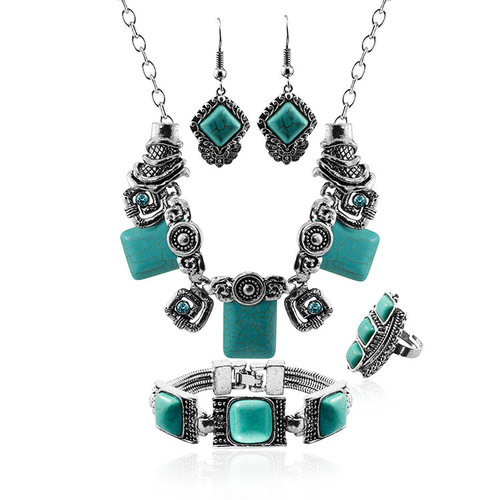 Turquoise Set --Turquoise Earrings +Turquoise Necklace
