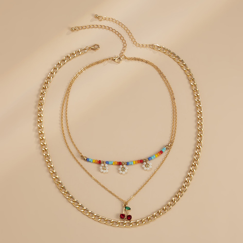 Bohemian Little Cherry Pendant Necklace