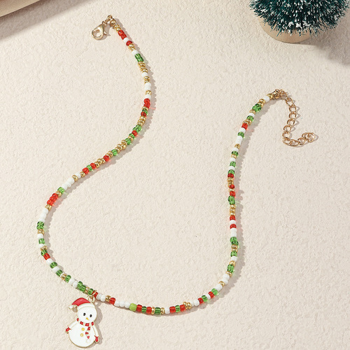 Snowman Christmas Necklace