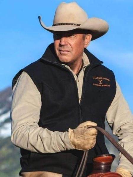 Kesicily Yellowstone Dutton Ranch Vest Bomber Jacket menc