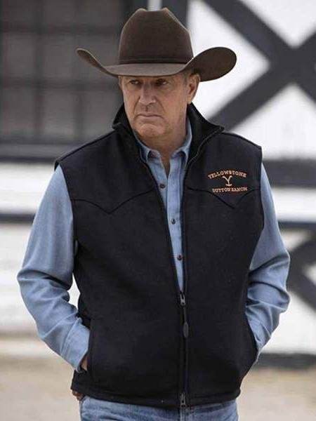 Kesicily Yellowstone Dutton Ranch Vest Bomber Jacket menc