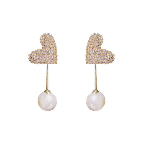 Love Pearl Pendant Earrings