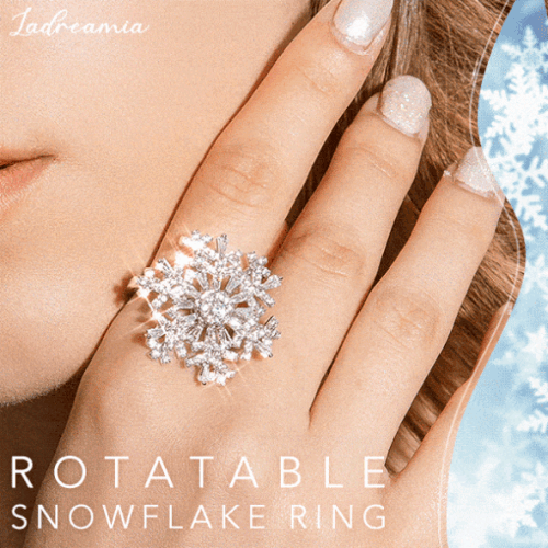 ❄❄Romantic Rotatable Snowflake Ring