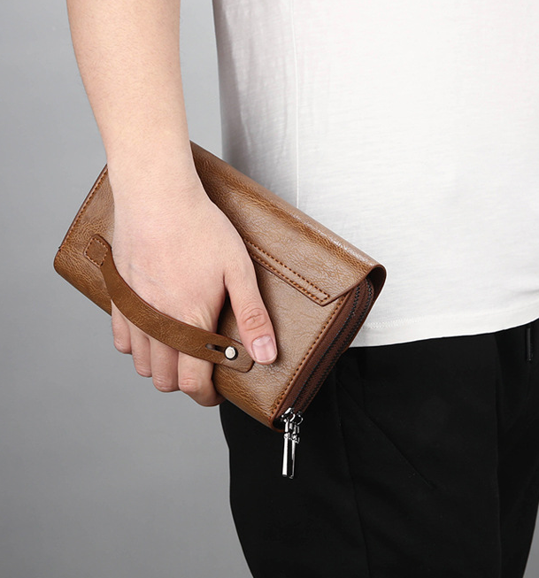 Men's Business   Long Zip Wallet Clutch