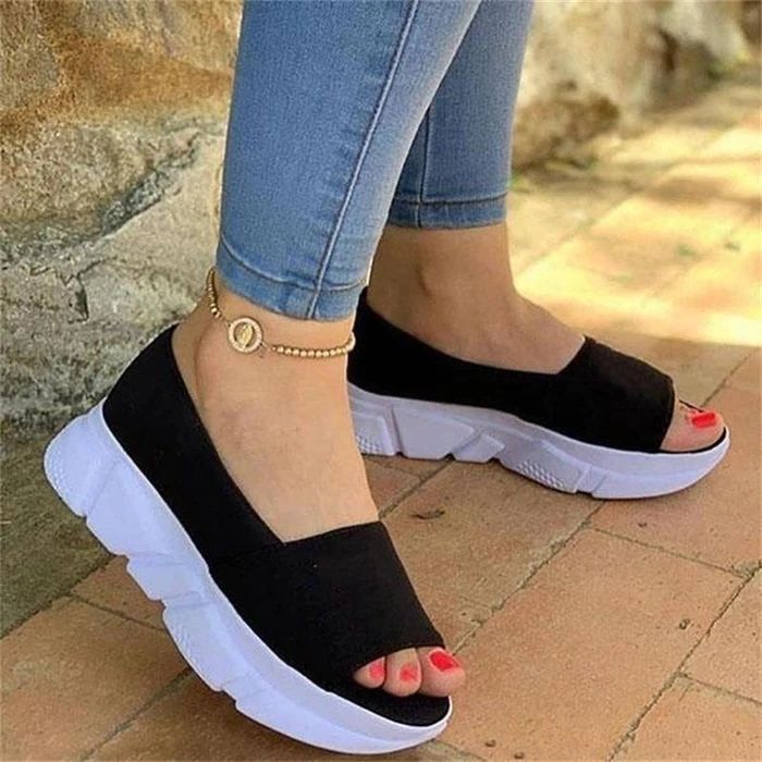 Women's Casual Daily Peep Toe Platform  Heel Sandals