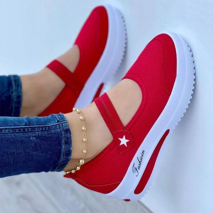 (Early Mother's Day Sale- SAVE 50% OFF)Women's Magic Tape Platform Heel Sneakers