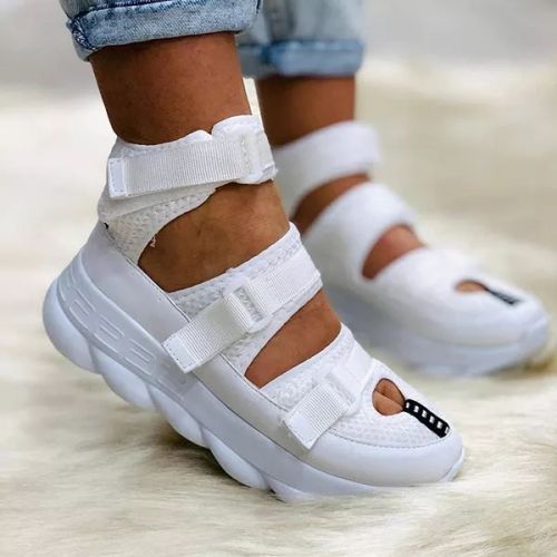 Casual Breathable Velcro Cut Out Sneakers
