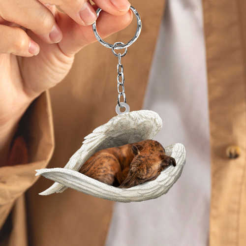 Whippet Sleeping Angel Acrylic Keychaine | Shop Now
