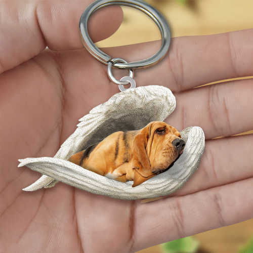 Bloodhound Sleeping Angel Acrylic Keychain | Shop Now