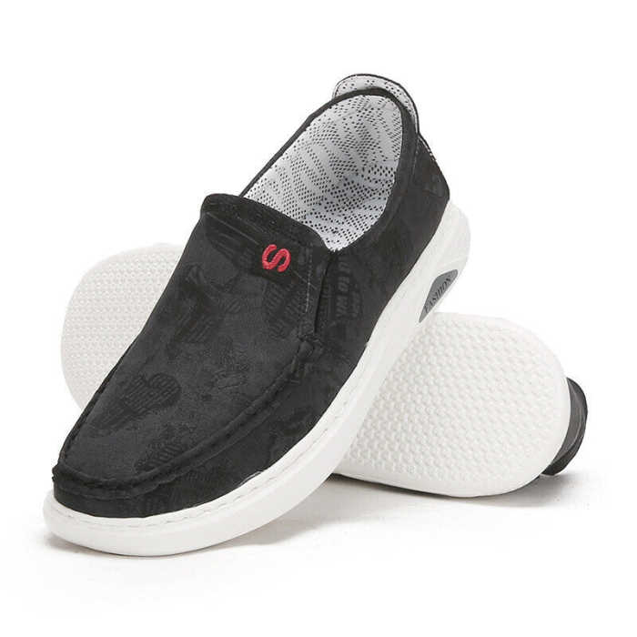 BREATHABLE FLAT HEEL LOW-TOP CASUCAL CANVAS SHOES