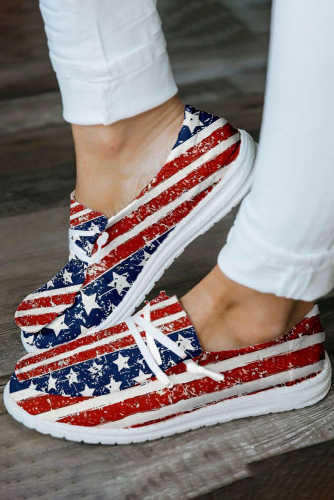 American Flag Flat Loafer Shoes