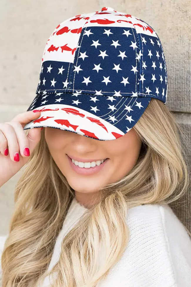 USA Flag Print Cap