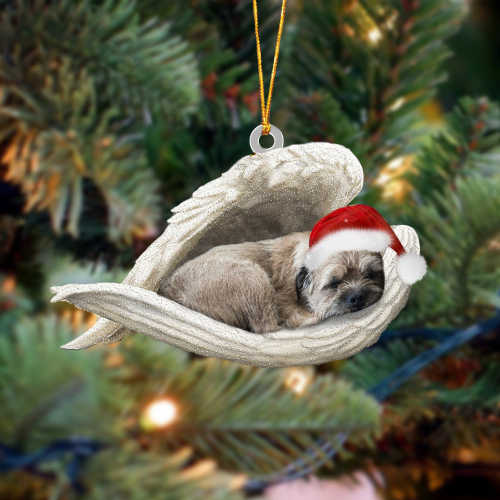 Border terrier Sleeping Angel Christmas Ornament