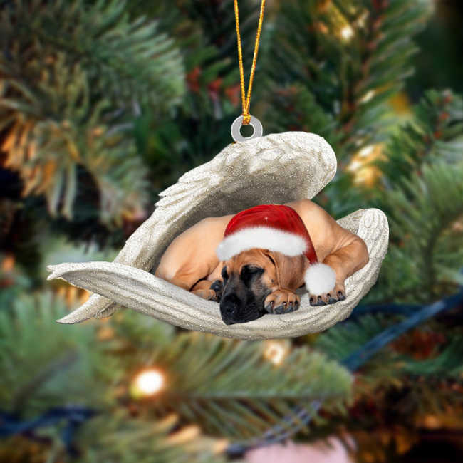Fawn Great Dane Sleeping Angel Christmas Ornament