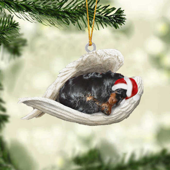 Gordon Setter Sleeping Angel Christmas Ornament
